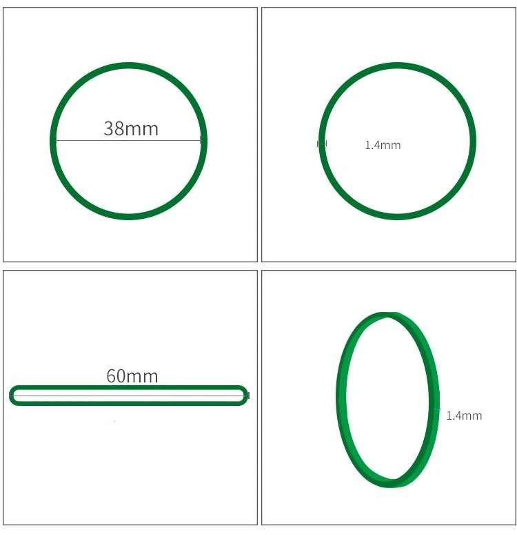 Reusable Green Eco Rubber Bands