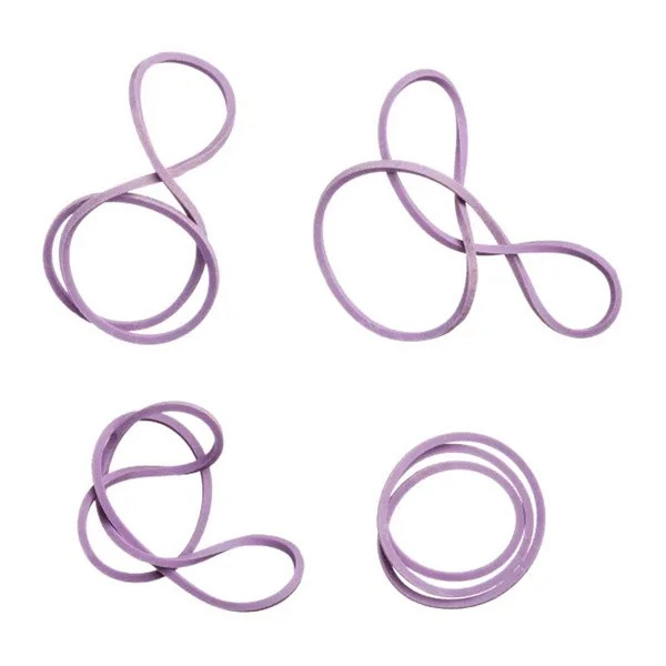 long purple rubber bands