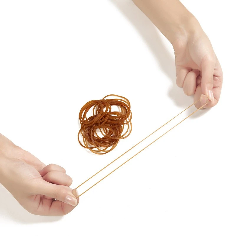 Small size light brown natural rubber craft bands DIY