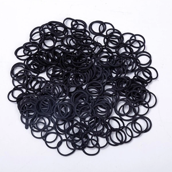 mini black rubber bands