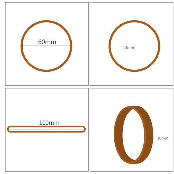 Organic natural rubber bands for gift wrapping