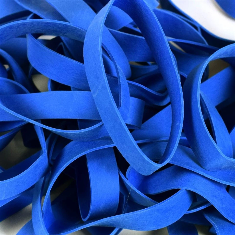 Heavy duty navy blue rubber bands