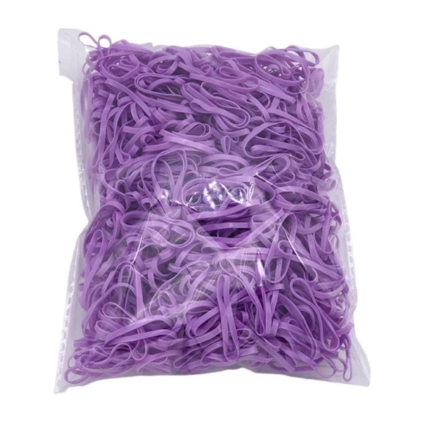 Bulk pack purple rubber bands
