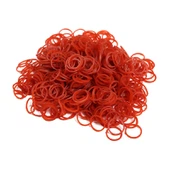 Pequeñas bandas de goma rojo
