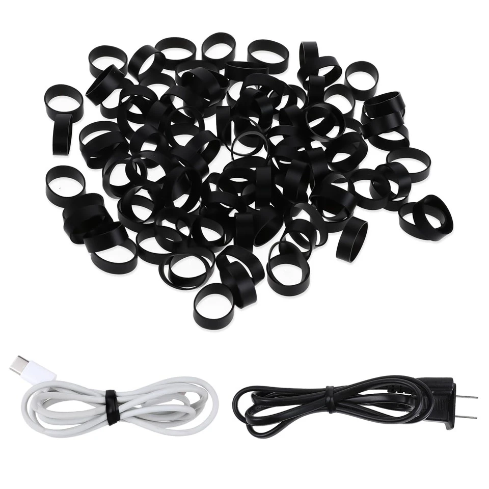 small black bands for electrical wiring