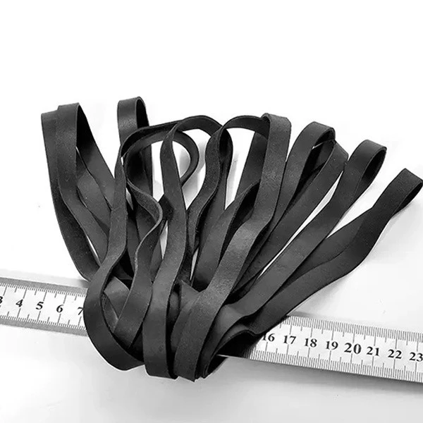 Industrial-grade thick black elastic bands